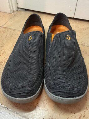 OluKai Nohea Mesh Slip-On Shoes Men’s 11 Gray Comfort Casual